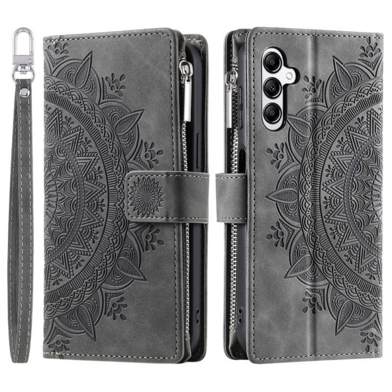 Housse Samsung Galaxy S26 Plus Portefeuille Effet Daim Mandala