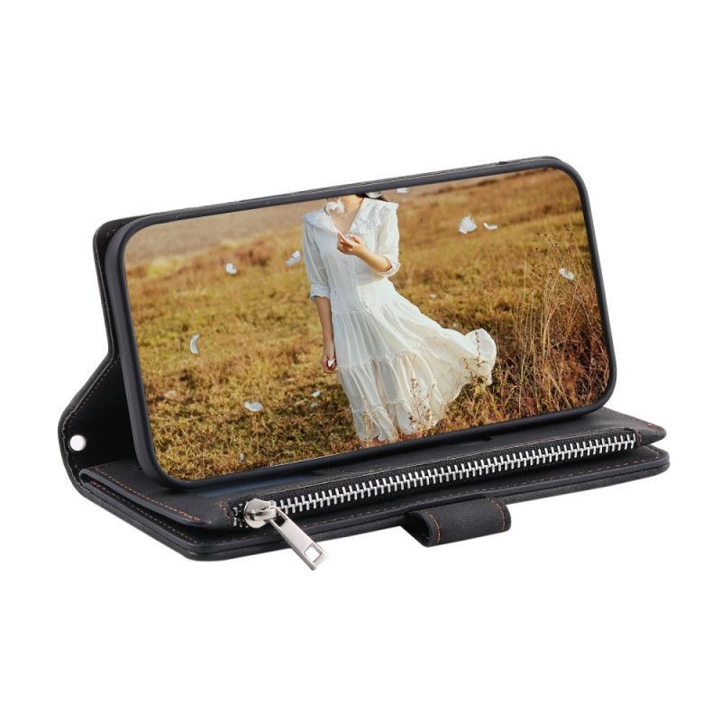 Housse Samsung Galaxy S26 Plus Portefeuille Matelassé avec Lanière