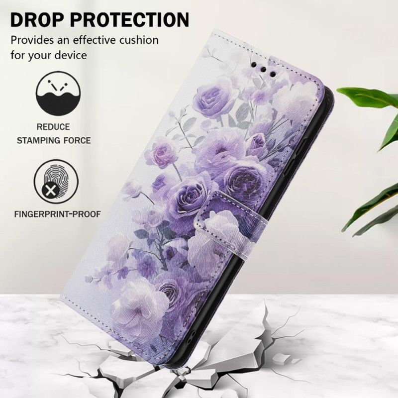 Housse Samsung Galaxy S26 Plus Roses Violettes