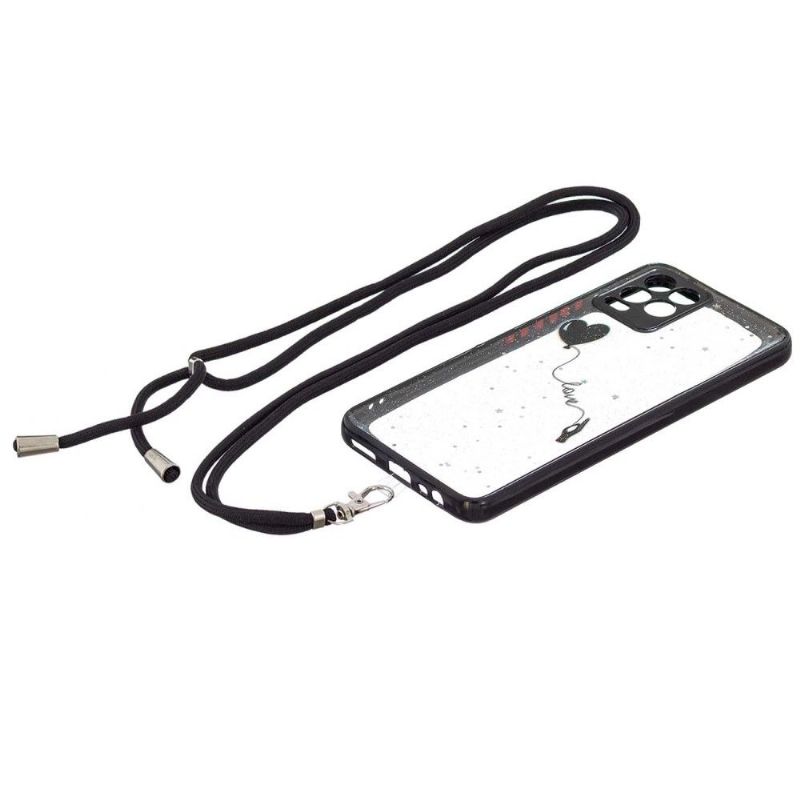 Coque à cordon Realme 8 / 8 Pro ballon coeur volant