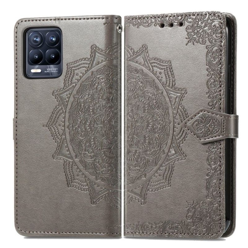 Housse Realme 8 / 8 Pro Mandala relief en simili cuir