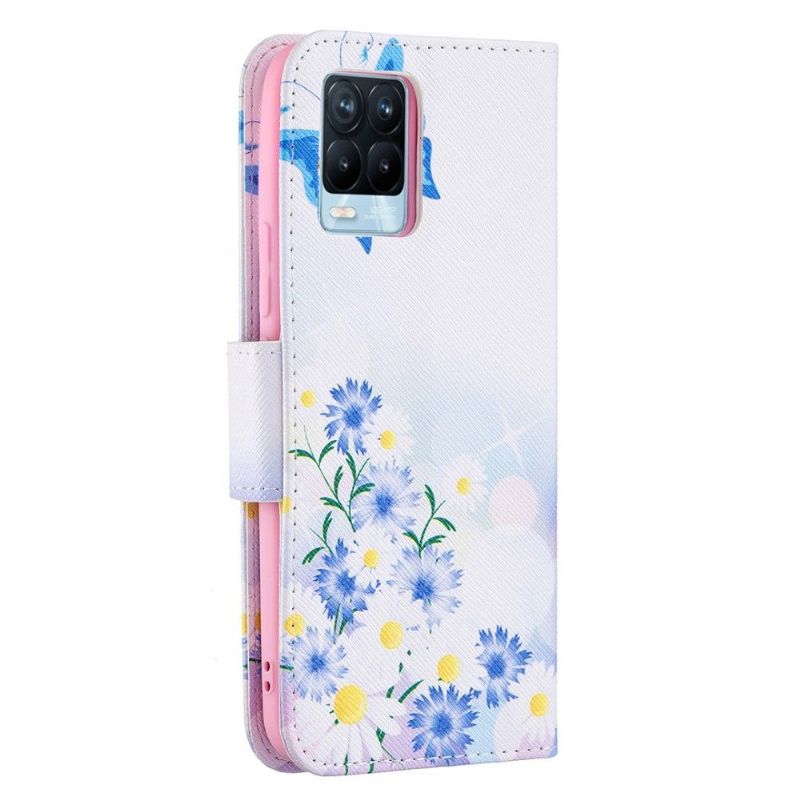 Housse Realme 8 / 8 Pro papillon et marguerites