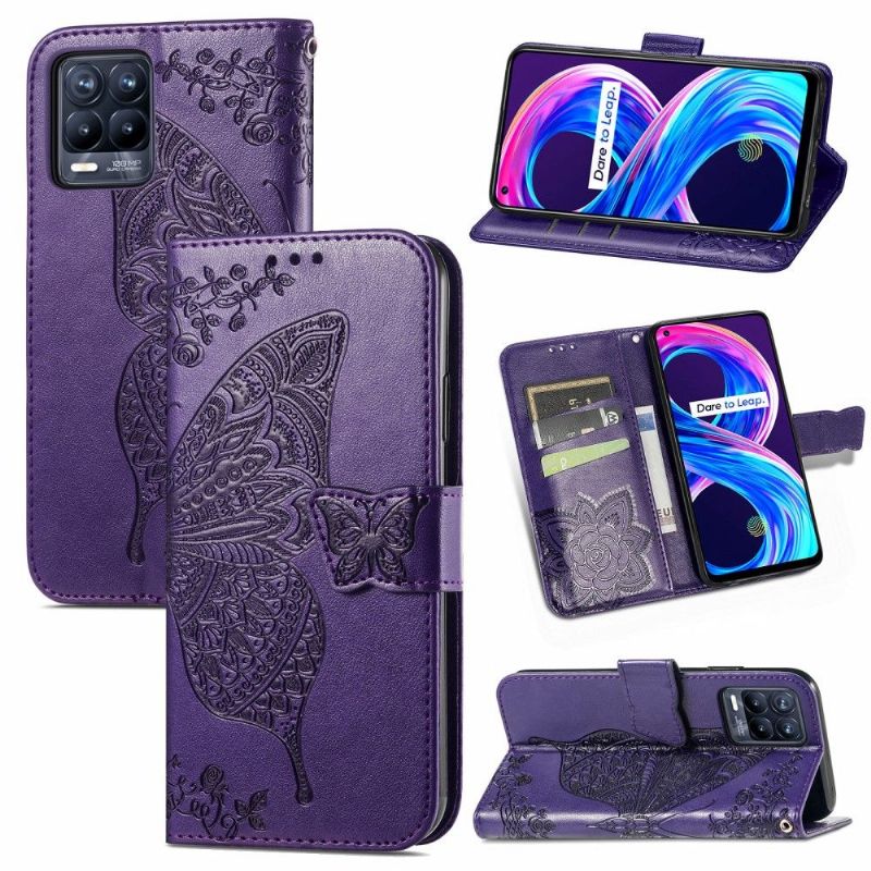 Housse Realme 8 / 8 Pro Papillon Relief