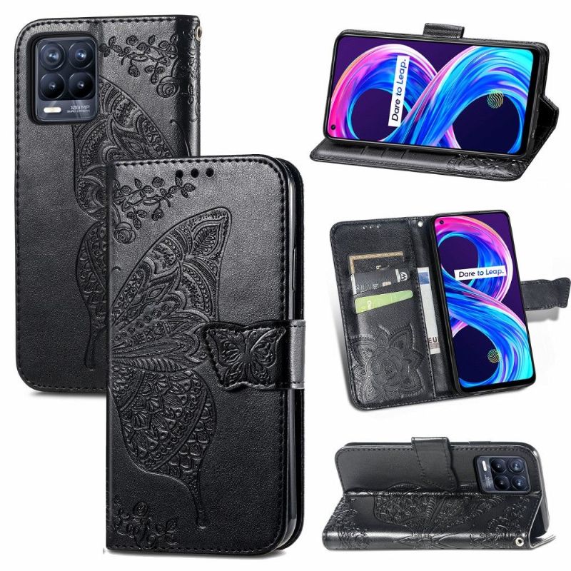 Housse Realme 8 / 8 Pro Papillon Relief