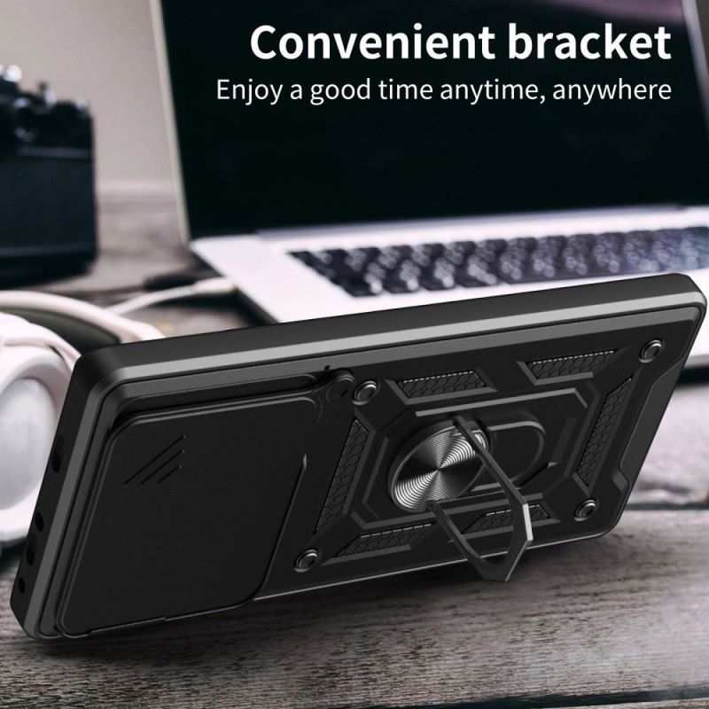 Coque Xiaomi 15T Couvercle Coulissant pour Caméra et Support