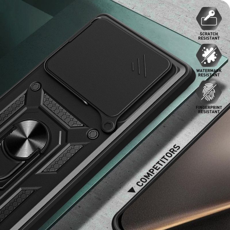 Coque Xiaomi 15T Couvercle Coulissant pour Caméra et Support