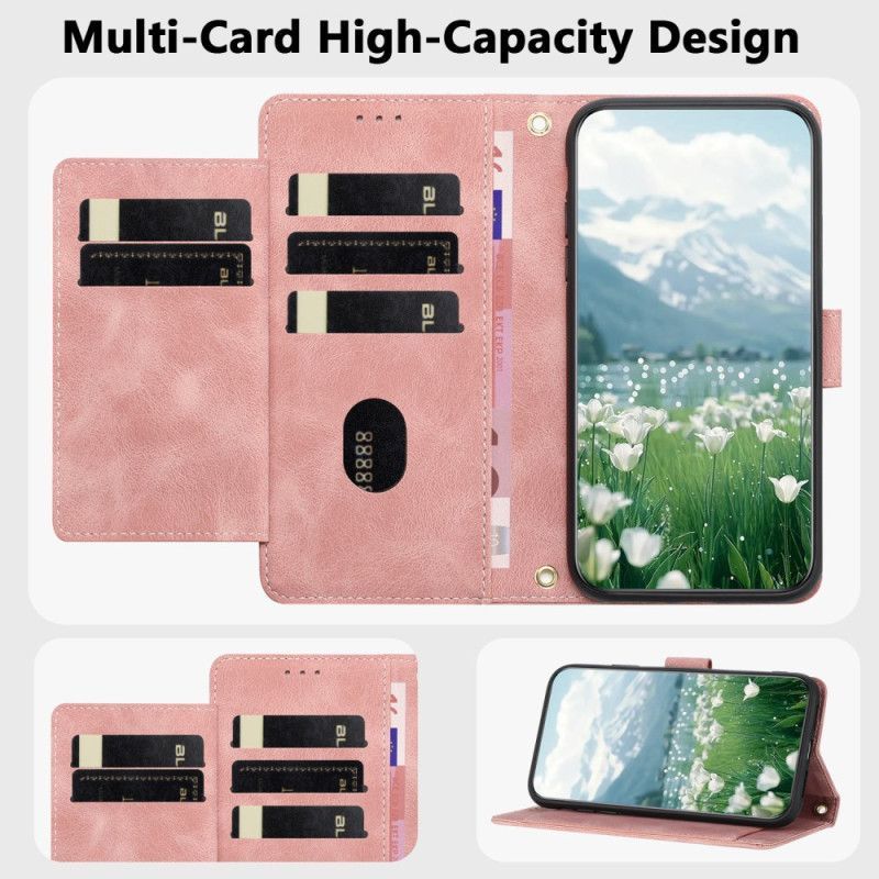 Housse Xiaomi 15T 5 Porte-Cartes Empreinte Florale