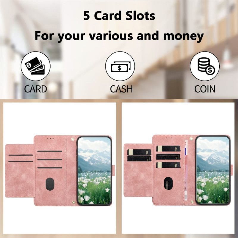 Housse Xiaomi 15T 5 Porte-Cartes Empreinte Florale