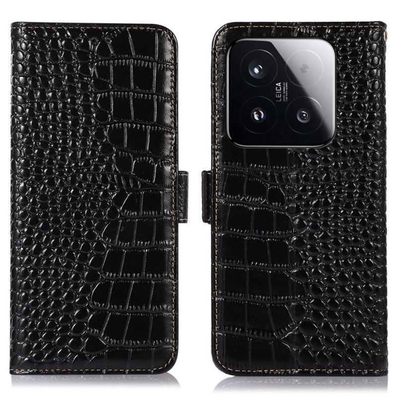 Housse Xiaomi 15T Cuir Texture Crocodile
