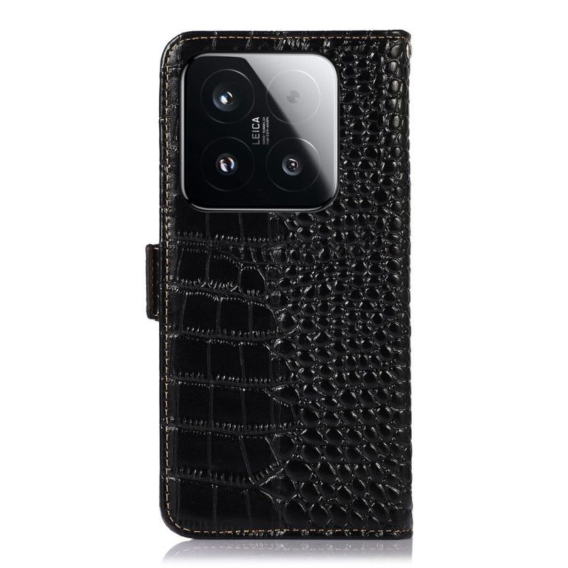 Housse Xiaomi 15T Cuir Texture Crocodile