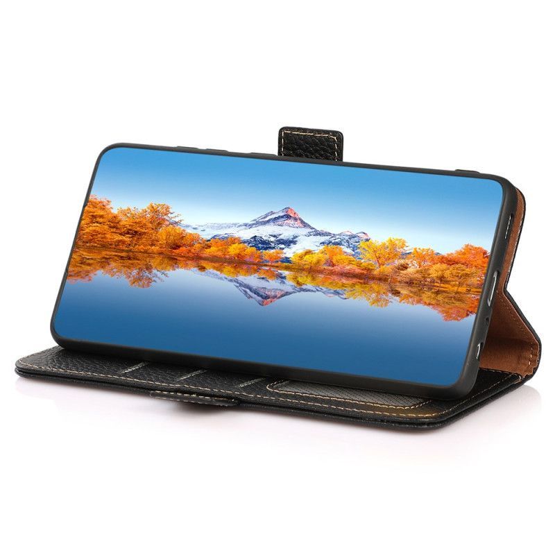 Housse Xiaomi 15T Cuir Véritable avec Blocage RFID