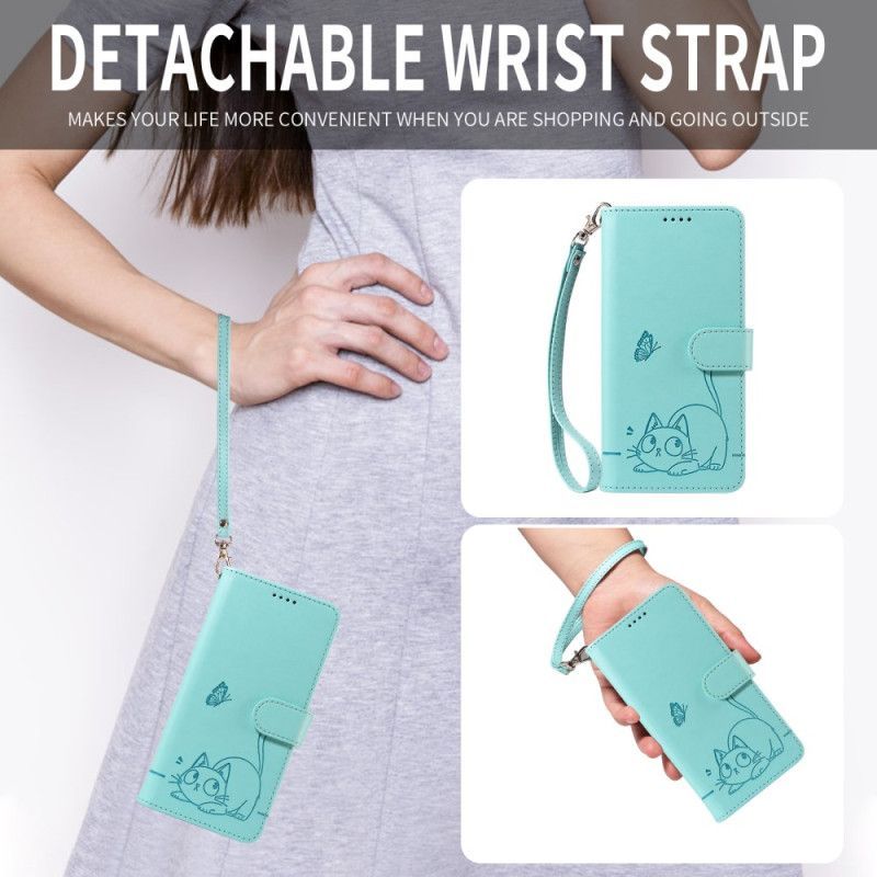 Housse Xiaomi 15T Design Chat à Lanière