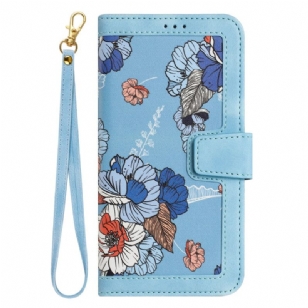 Housse Xiaomi 15T Design Floral avec Lanière