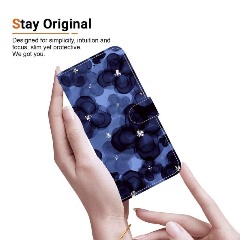 Housse Xiaomi 15T Fleurs Bleu Encre