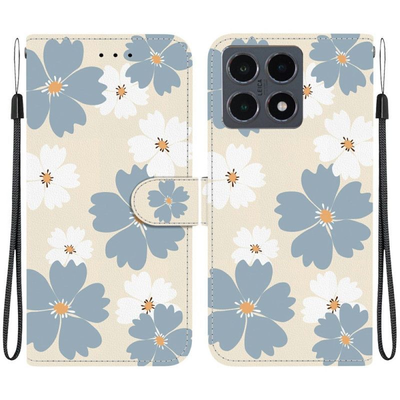 Housse Xiaomi 15T Marguerites Bleues et Blanches