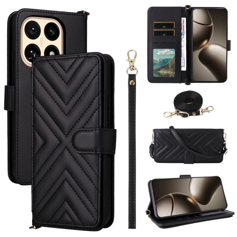 Housse Xiaomi 15T Matelassée avec Bandoulière et Dragonne