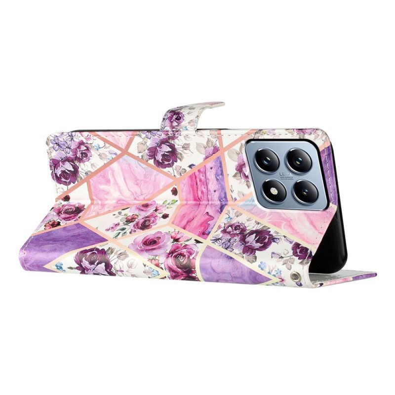 Housse Xiaomi 15T Motif Floral Violet