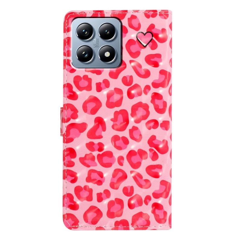 Housse Xiaomi 15T Motif Léopard Rose