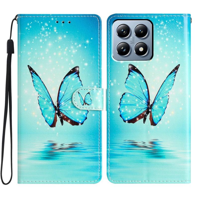 Housse Xiaomi 15T Papillon Bleu
