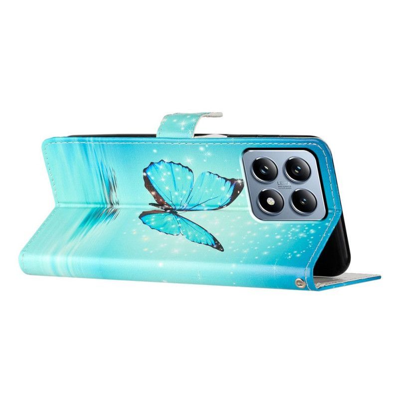 Housse Xiaomi 15T Papillon Bleu