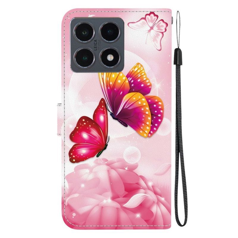 Housse Xiaomi 15T Papillons Roses