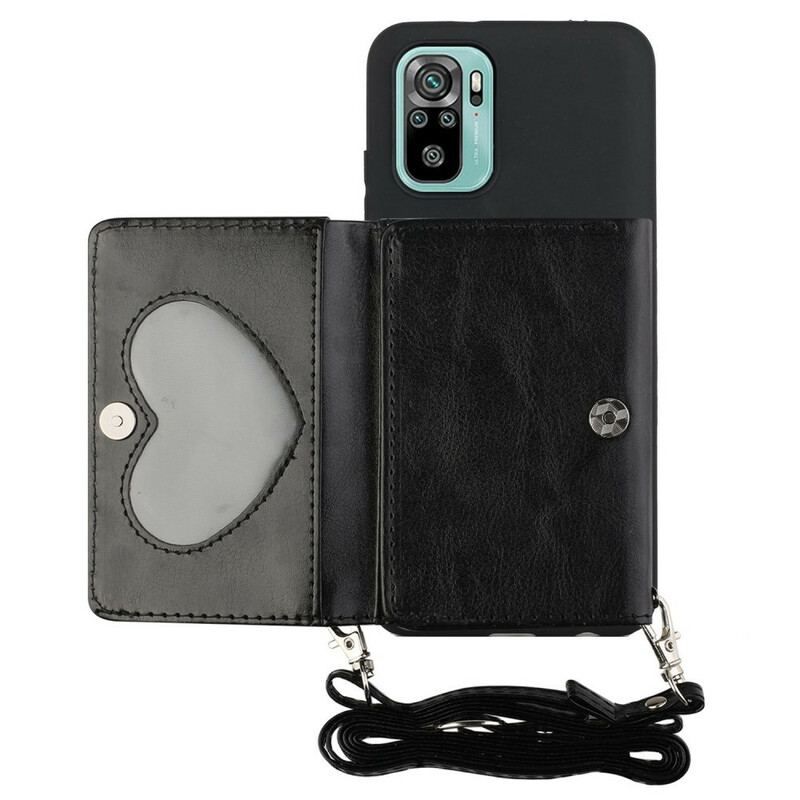 Coque Xiaomi Redmi Note 10/10S/Poco M5s à Bandoulière Porte-cartes
