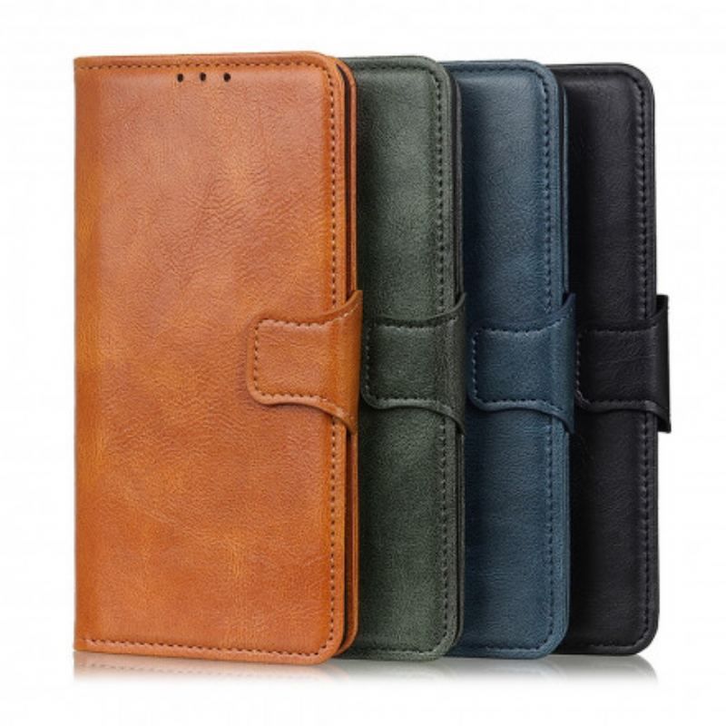 Housse Xiaomi Redmi Note 10/10S/Poco M5s Effet Cuir Fermoir Réversible