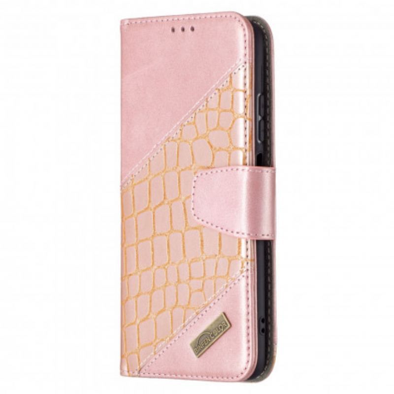 Housse Xiaomi Redmi Note 10/10S/Poco M5s Effet Peau de Crocodile Classique