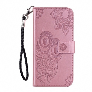 Housse Xiaomi Redmi Note 10/10S/Poco M5s Hibou Mandala et Lanière