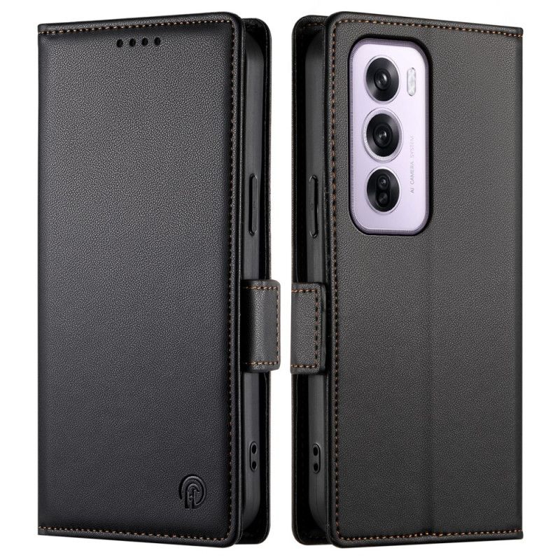 Housse Oppo Reno 12 Pro 5G Effet Cuir Classique