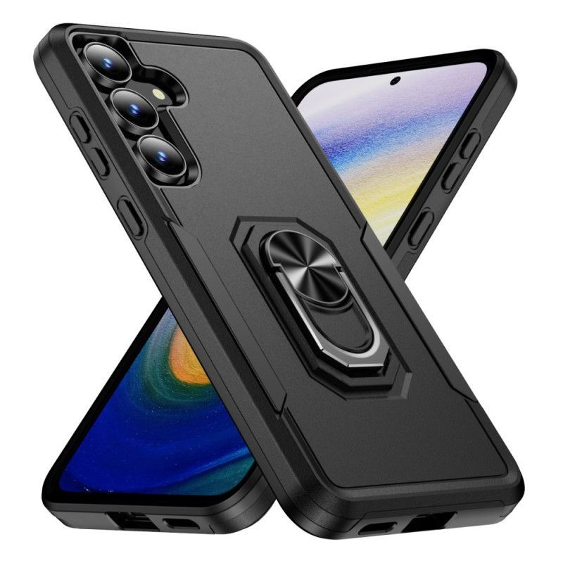 Coque Samsung Galaxy S25 FE Anneau-Support Effet Métal