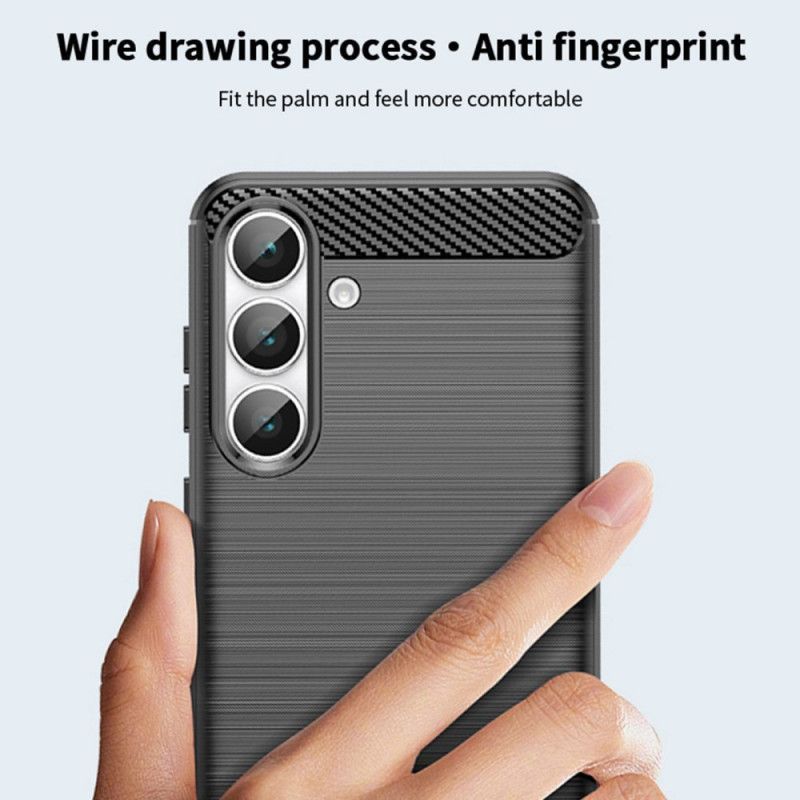 Coque Samsung Galaxy S25 FE Fibre Carbone Brossée