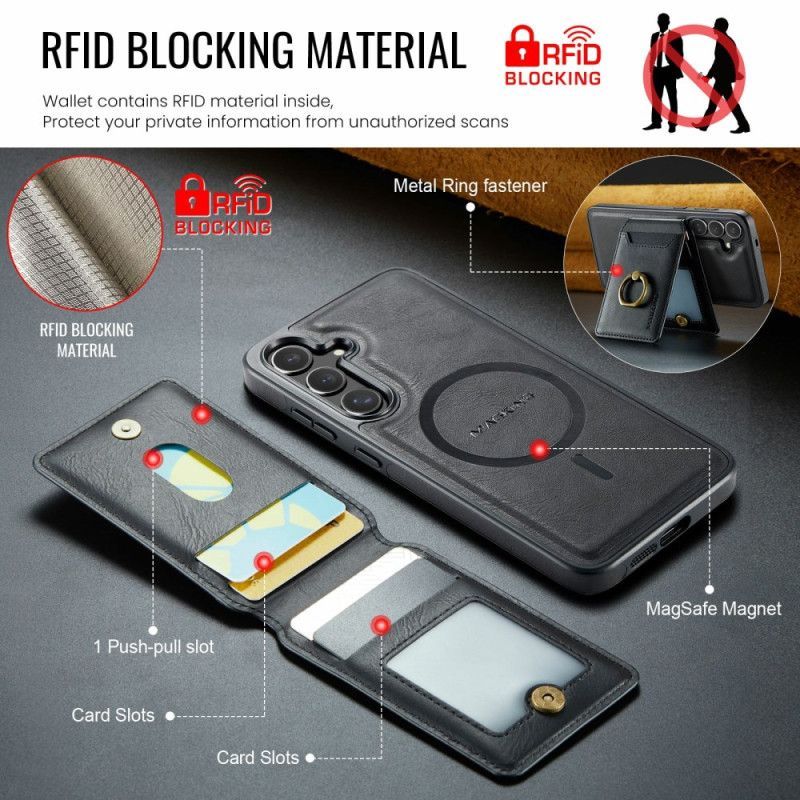 Coque Samsung Galaxy S25 FE Magnétique Porte-Cartes Détachable