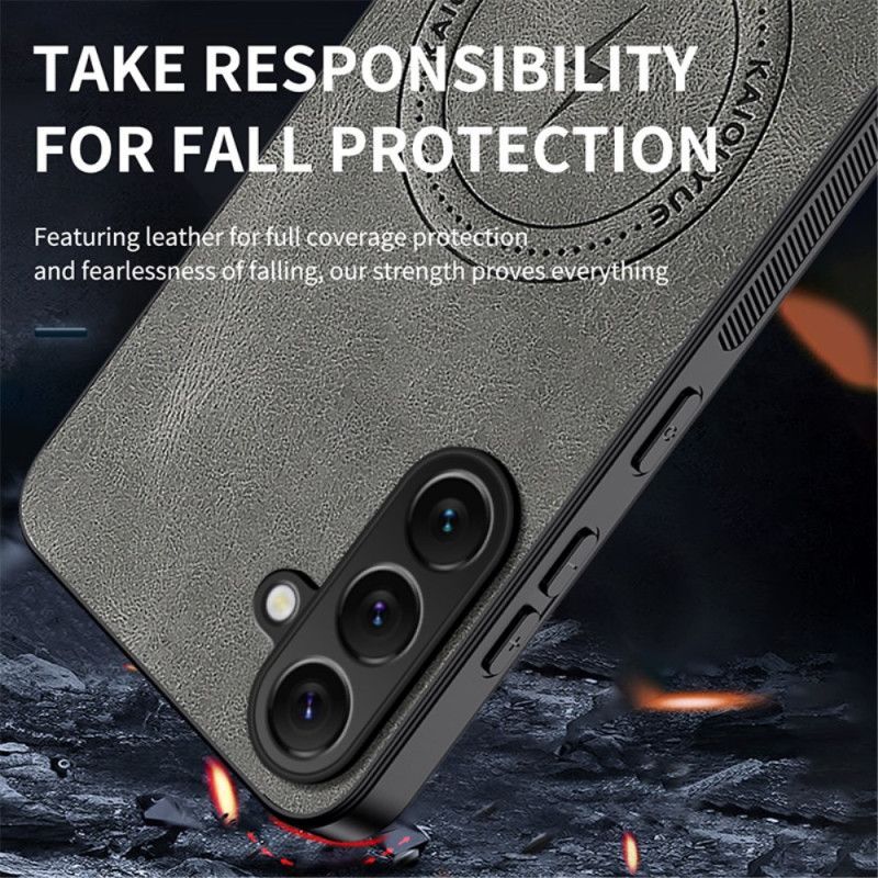 Coque Samsung Galaxy S25 FE MagSafe Effet Cuir Nappa