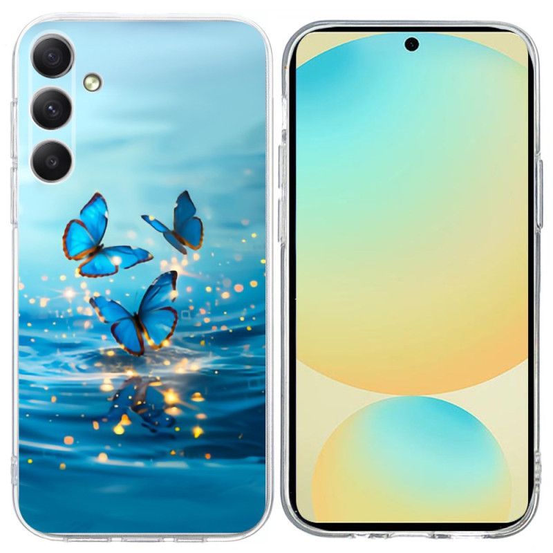 Coque Samsung Galaxy S25 FE Papillons Bleus