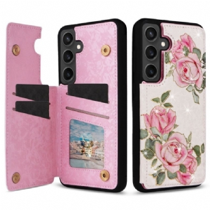 Coque Samsung Galaxy S25 FE Porte-Cartes Floral