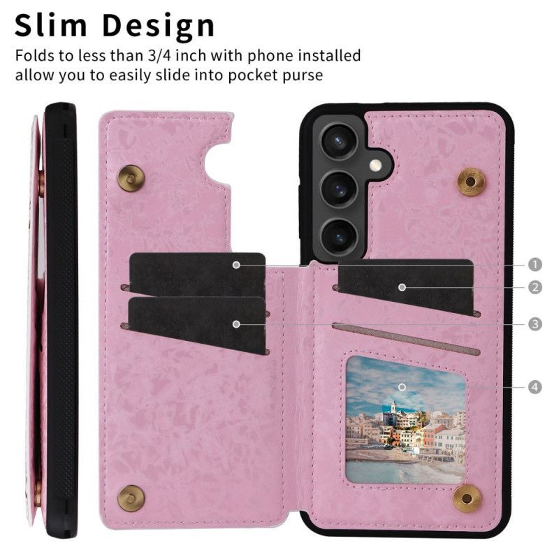 Coque Samsung Galaxy S25 FE Porte-Cartes Floral