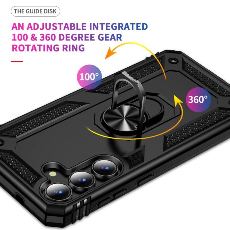 Coque Samsung Galaxy S25 FE Robuste avec Anneau-Support Rotatif à