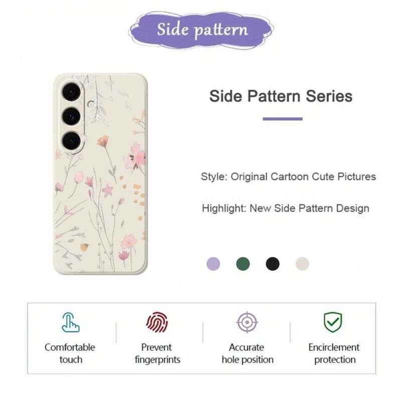 Coque Samsung Galaxy S25 FE Silicone Fleurettes Colorées