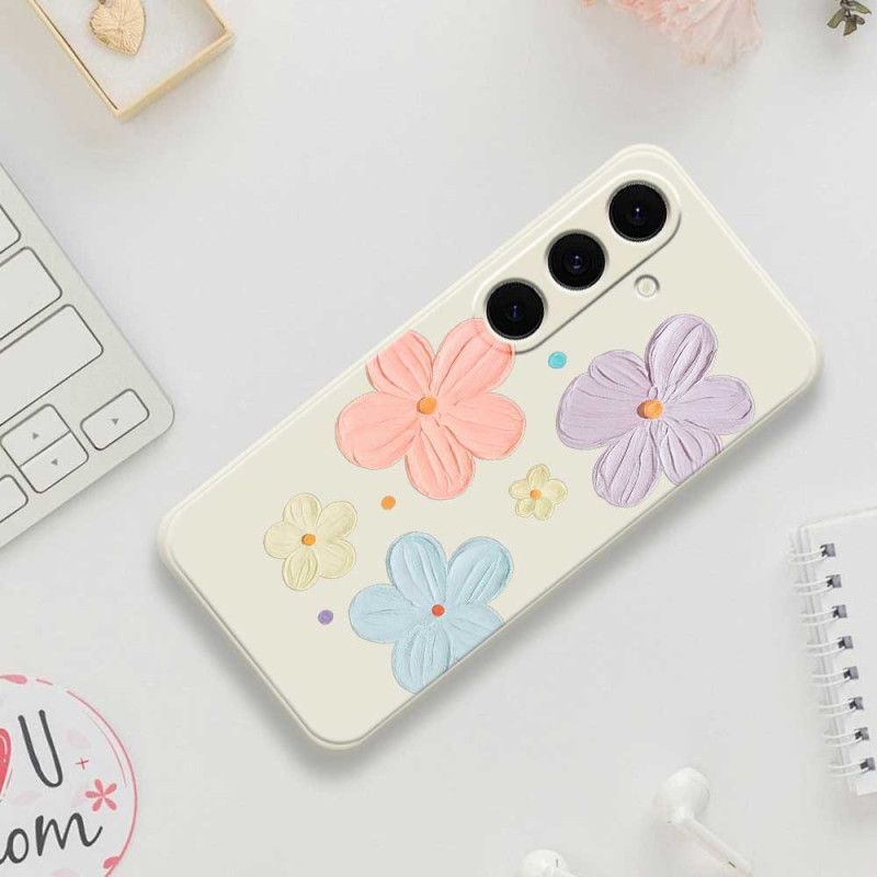 Coque Samsung Galaxy S25 FE Silicone Fleurs Pastel