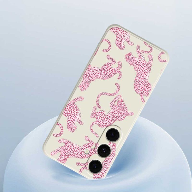 Coque Samsung Galaxy S25 FE Silicone Léopard Rose