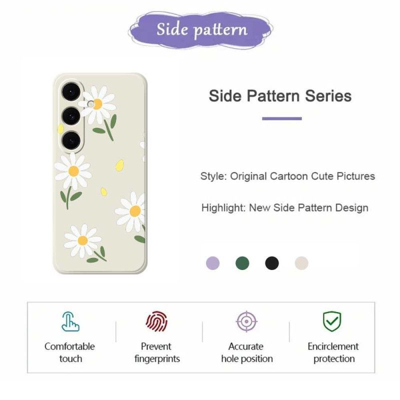 Coque Samsung Galaxy S25 FE Silicone Marguerites