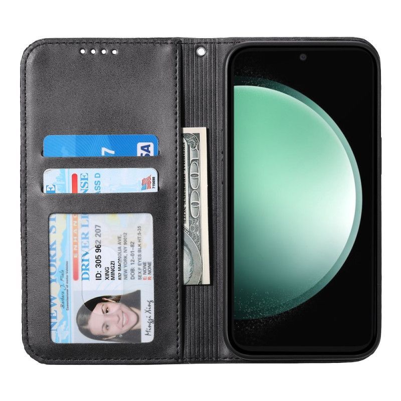 Flip Cover Samsung Galaxy S25 FE Frise Losanges à Lanière