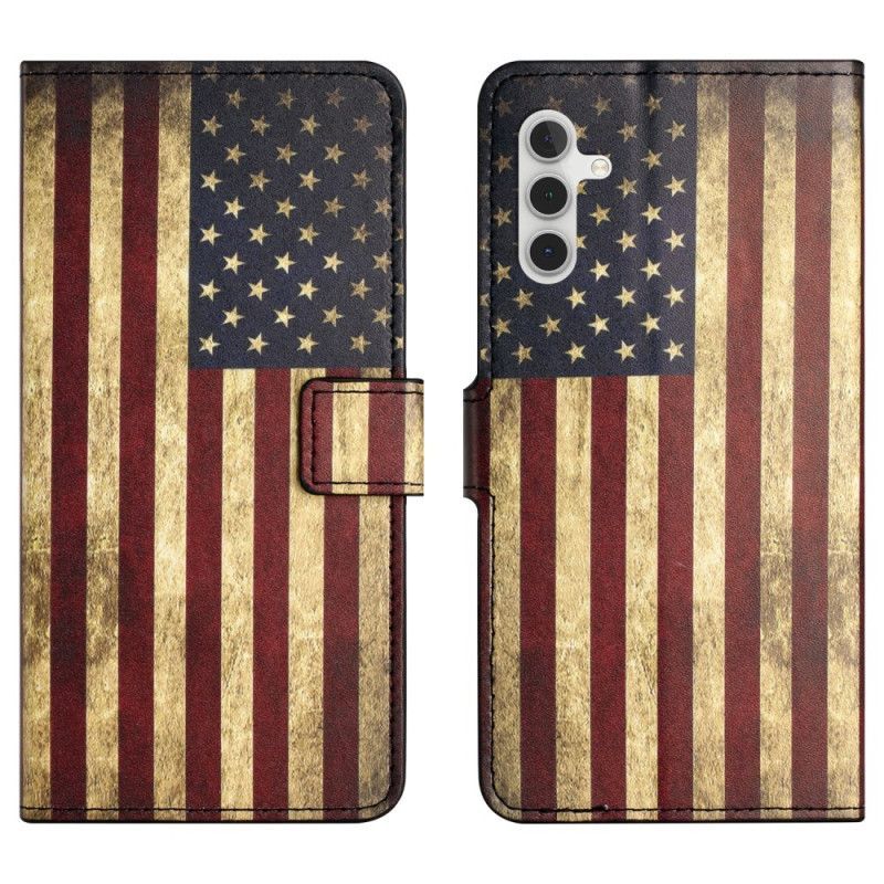 Housse Samsung Galaxy S25 FE Drapeau Américain Vintage