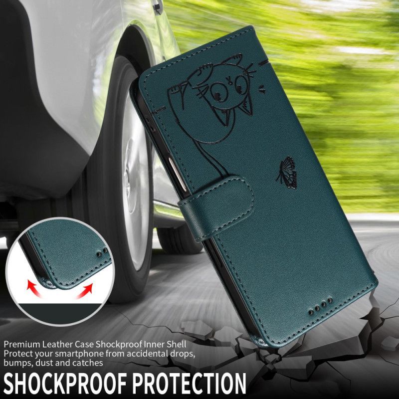 Housse Samsung Galaxy S25 FE Empreinte Chat à Lanière