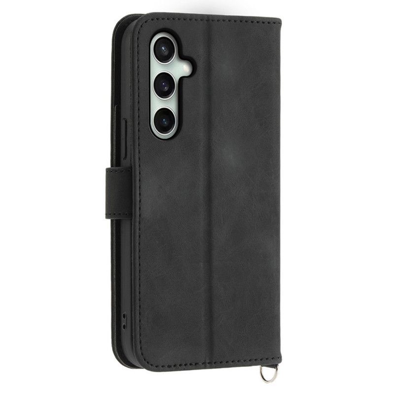 Housse Samsung Galaxy S25 FE Empreinte Dentelle avec Lanière et Bandoulière