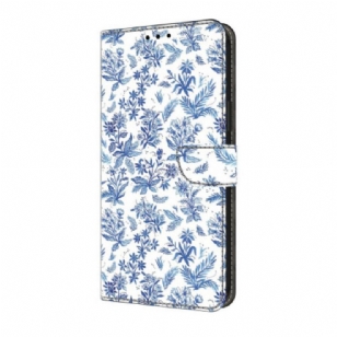 Housse Samsung Galaxy S25 FE Fleurettes Bleues