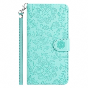 Housse Samsung Galaxy S25 FE Florale à Lanière