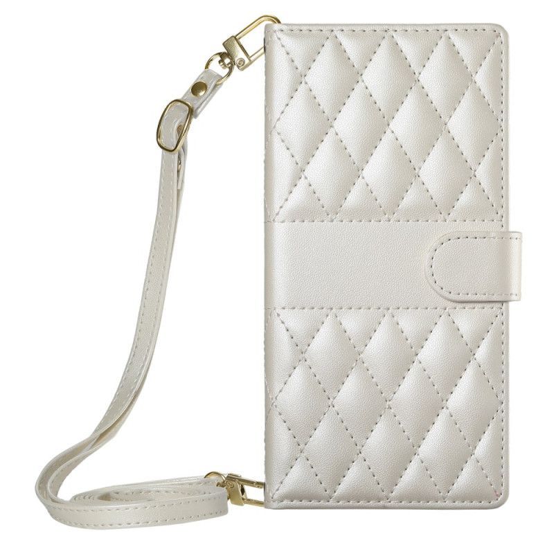 Housse Samsung Galaxy S25 FE Matelassée avec Sangles