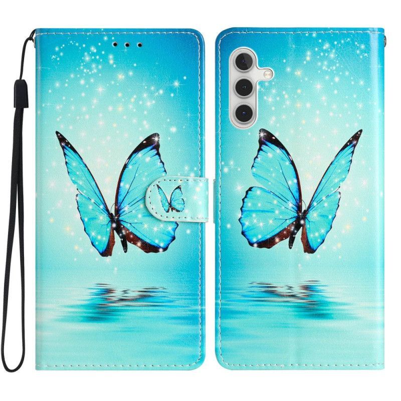 Housse Samsung Galaxy S25 FE Papillon Bleu